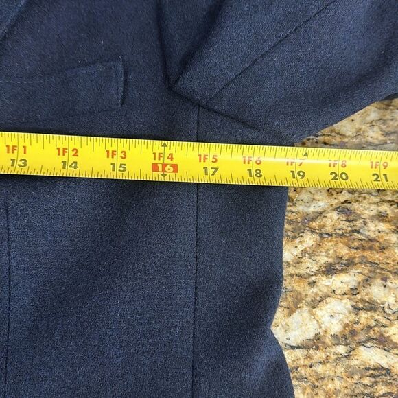 Anthony Fashions Black Single Breasted Two-Button Closure Blazer Size 14 - Picture 9 of 11